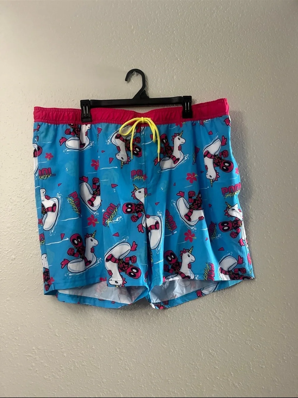 Deadpool adult male swim trunks